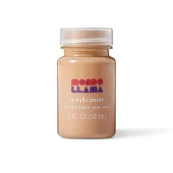 2 fl oz Satin Acrylic Paint Brown - Mondo Llama™: Multi-Surface, Non-Toxic, Water-Based, Craft Paint, Age 13+