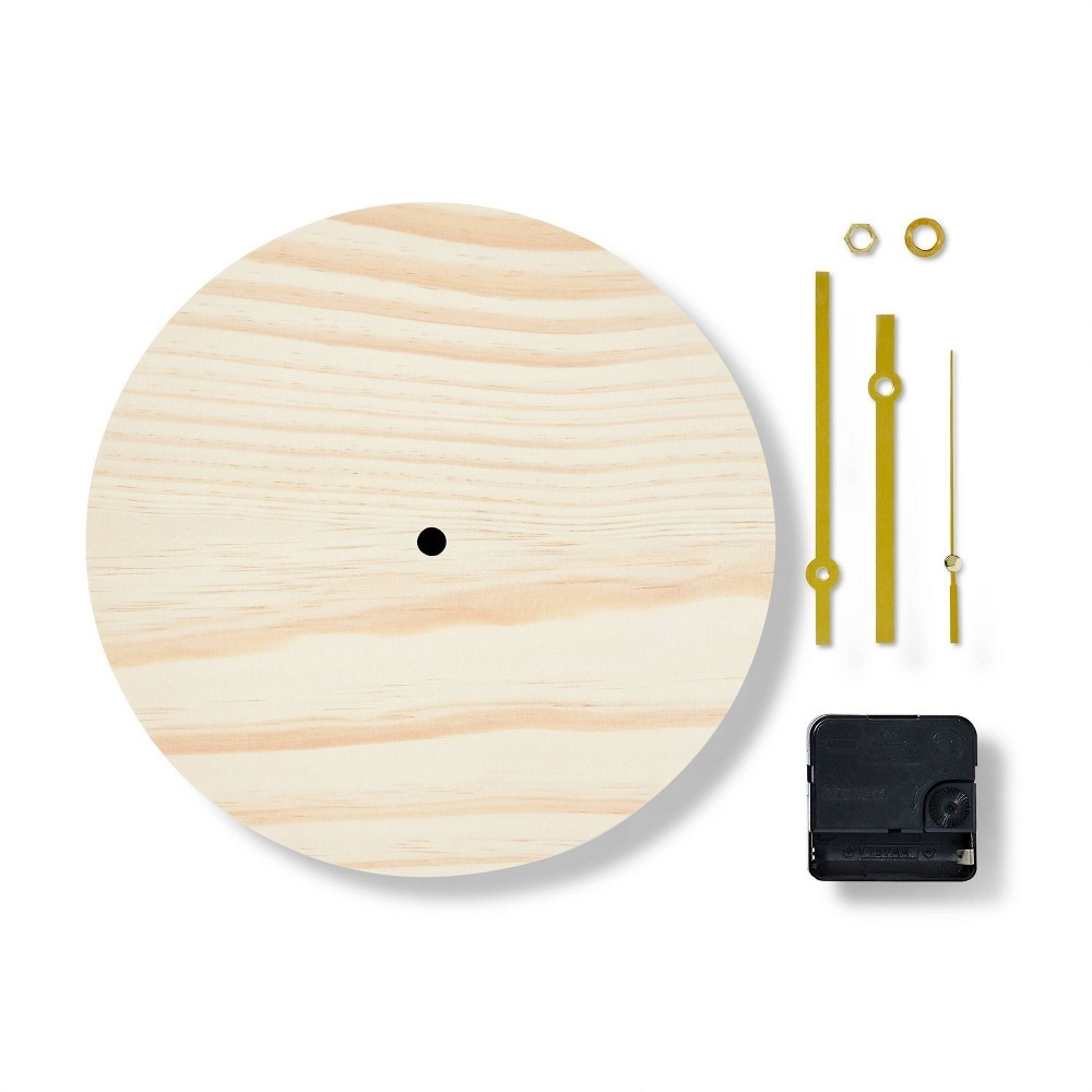 slide 2 of 6, 9" Wood Clock Craft Kit - Mondo Llama, 1 ct