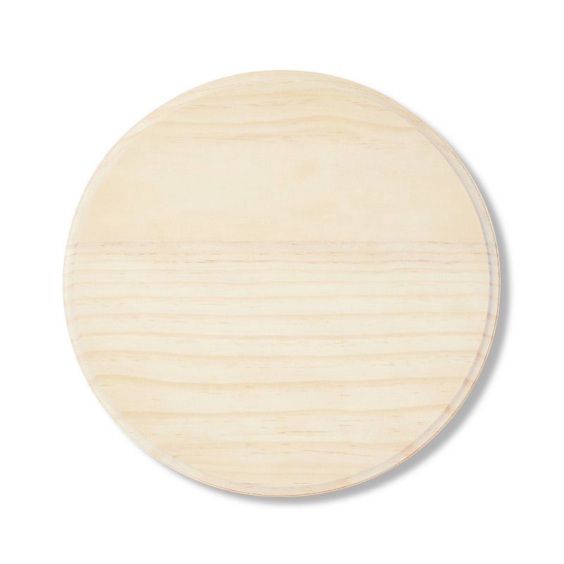 slide 1 of 3, 12" Round Wood Disc - Mondo Llama™: Unfinished Craft, Wooden Round, Adult Art Design, 1 ct