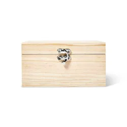 Wood Jewelry Box - Mondo Llama™: Unfinished Wooden Craft, Adult Use, 3.7" Height, 6.97" Width, 5.35" Depth