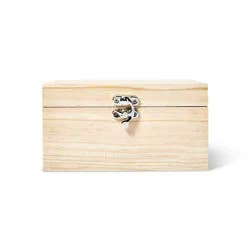 Wood Jewelry Box - Mondo Llama™: Unfinished Wooden Craft, Adult Use, 3.7" Height, 6.97" Width, 5.35" Depth