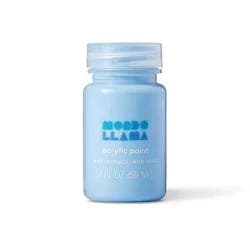 2 fl oz Satin Acrylic Paint Light Blue - Mondo Llama™: Multi-Surface, Non-Toxic, Water-Based Craft Paint