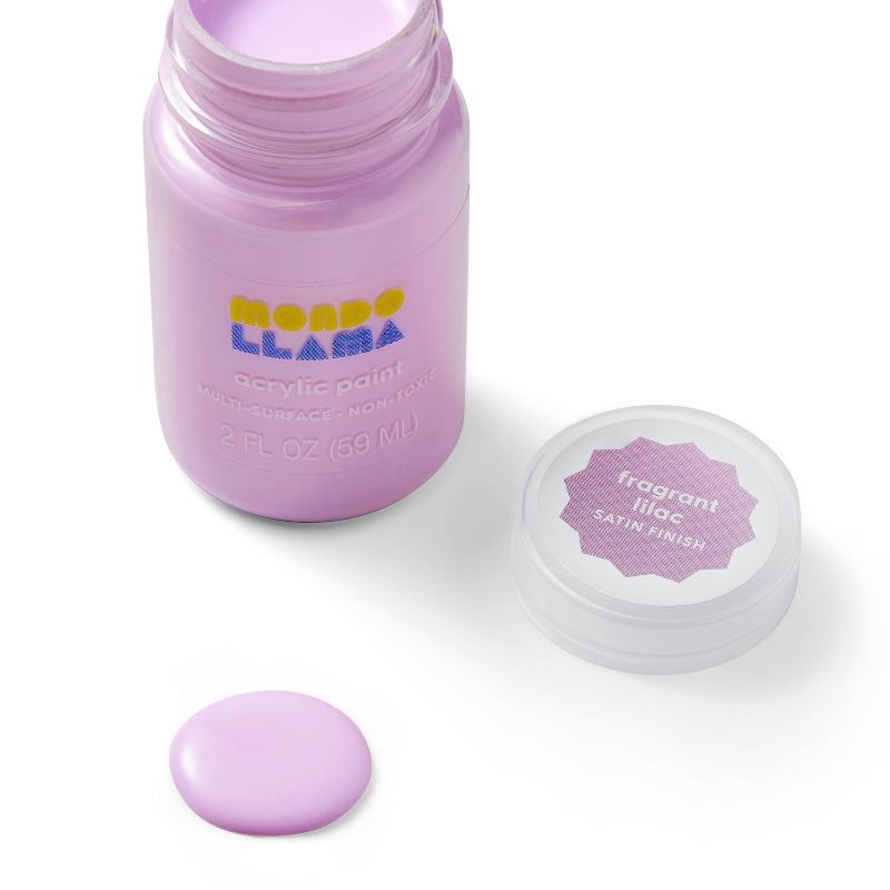 slide 2 of 3, 2 fl oz Satin Acrylic Paint Lilac - Mondo Llama™, 2 fl oz