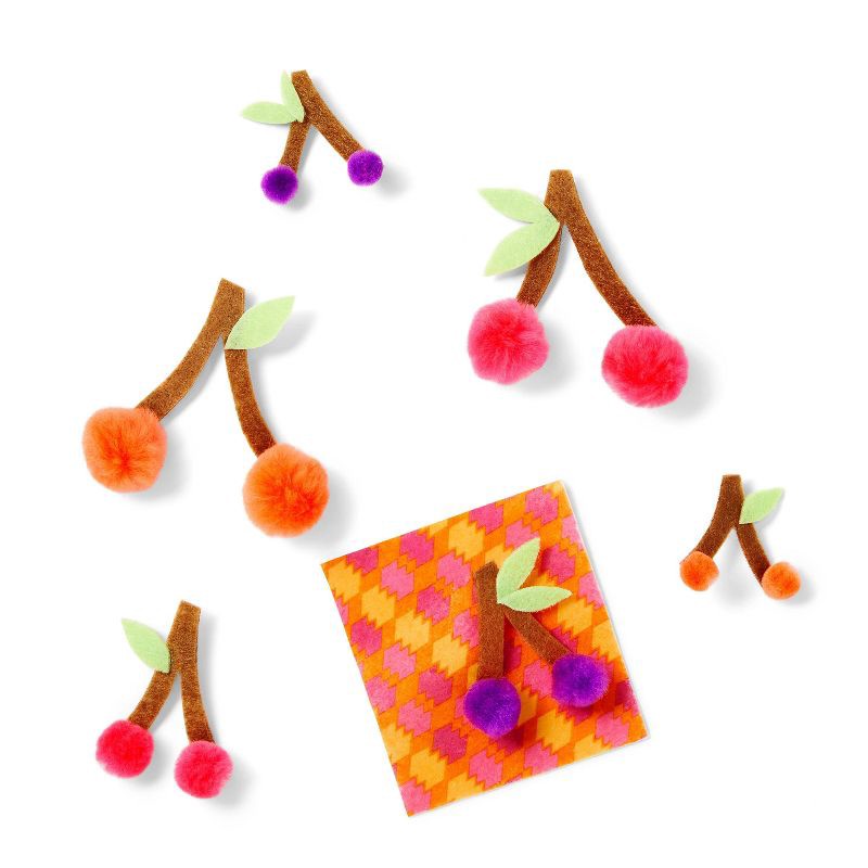slide 3 of 3, 100ct Neon Pom-Poms - Mondo Llama™: Multicolor Acrylic Craft Embellishments, Ages 6+, 100 Pieces, 100 ct