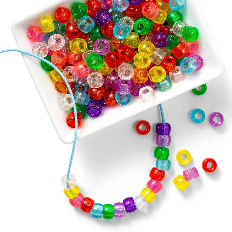 slide 4 of 4, 550ct Glitter Pony Beads - Mondo Llama™, 550 ct