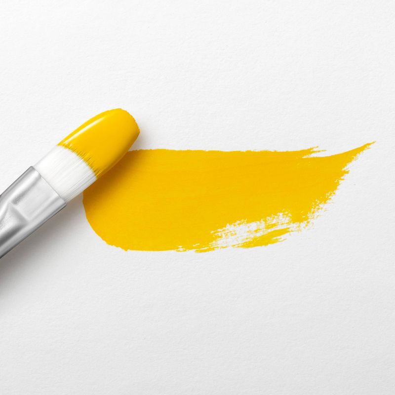 slide 3 of 3, 2 fl oz Satin Acrylic Paint Yellow - Mondo Llama™, 2 fl oz