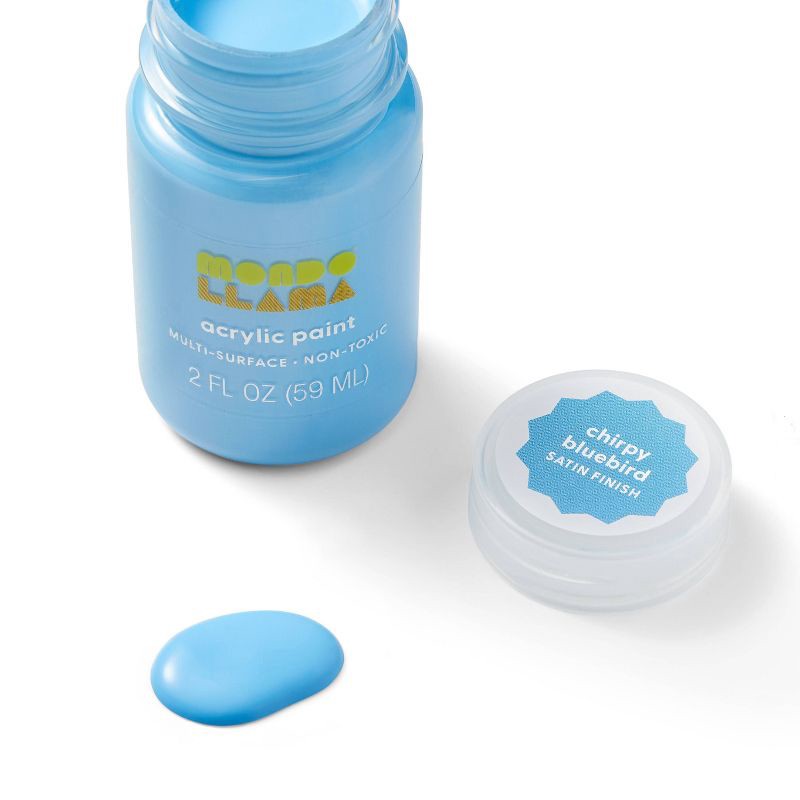 slide 2 of 3, 2 fl oz Satin Acrylic Paint Navy Blue - Mondo Llama™: Multi-Surface, Non-Toxic, Water-Based Craft Paint, 2 fl oz