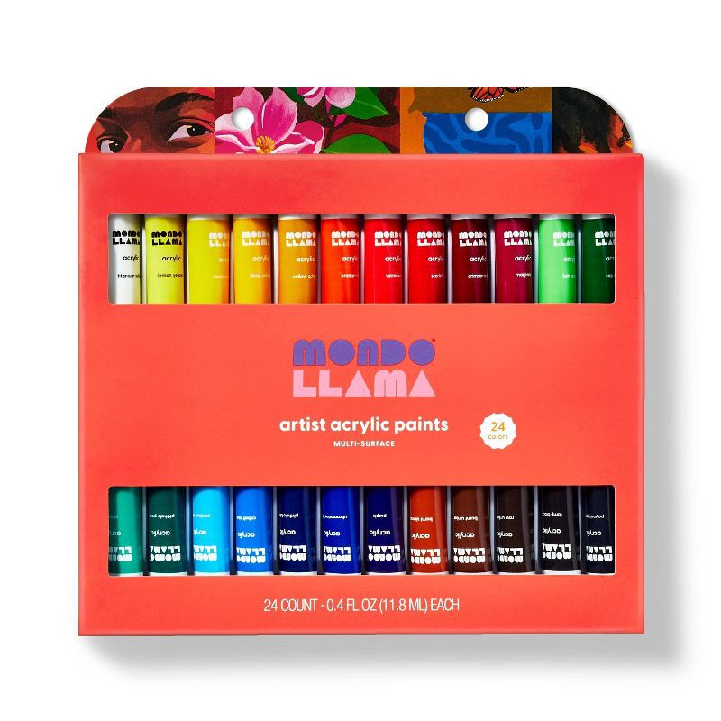 slide 1 of 5, 24ct Artist Acrylic Paints - Mondo Llama™, 24 ct