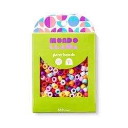 550ct Pony Beads - Mondo Llama™: Multicolor Plastic Craft Embellishments, Kandi & Hair Beads, Ages 6+