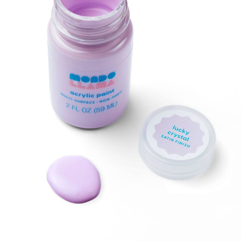 slide 2 of 3, 2 fl oz Satin Acrylic Paint Lavender - Mondo Llama™: Multi-Surface, Non-Toxic, Water-Based Craft Paint, 2 fl oz