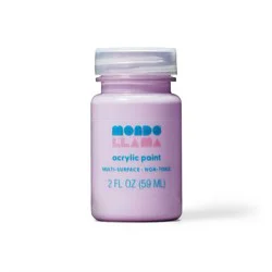 2 fl oz Satin Acrylic Paint Lavender - Mondo Llama™: Multi-Surface, Non-Toxic, Water-Based Craft Paint