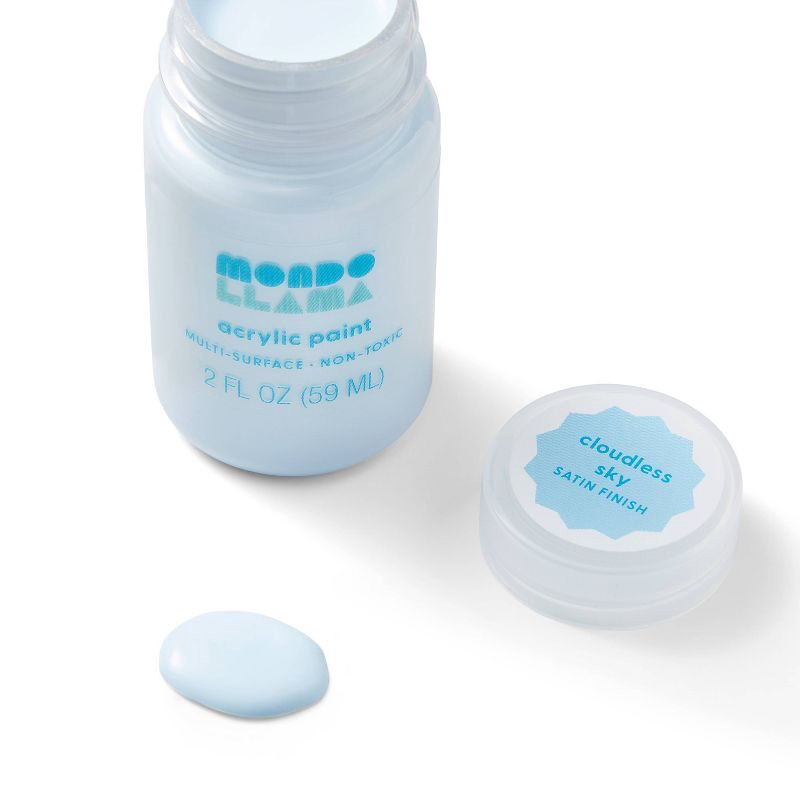 slide 2 of 3, 2 fl oz Satin Acrylic Paint Turquise - Mondo Llama™: Multi-Surface, Non-Toxic, Water-Based Craft Paint, 2 fl oz