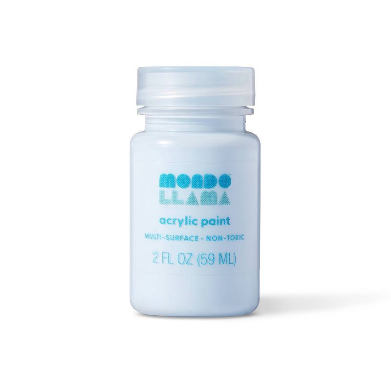 slide 1 of 3, 2 fl oz Satin Acrylic Paint Turquise - Mondo Llama™: Multi-Surface, Non-Toxic, Water-Based Craft Paint, 2 fl oz