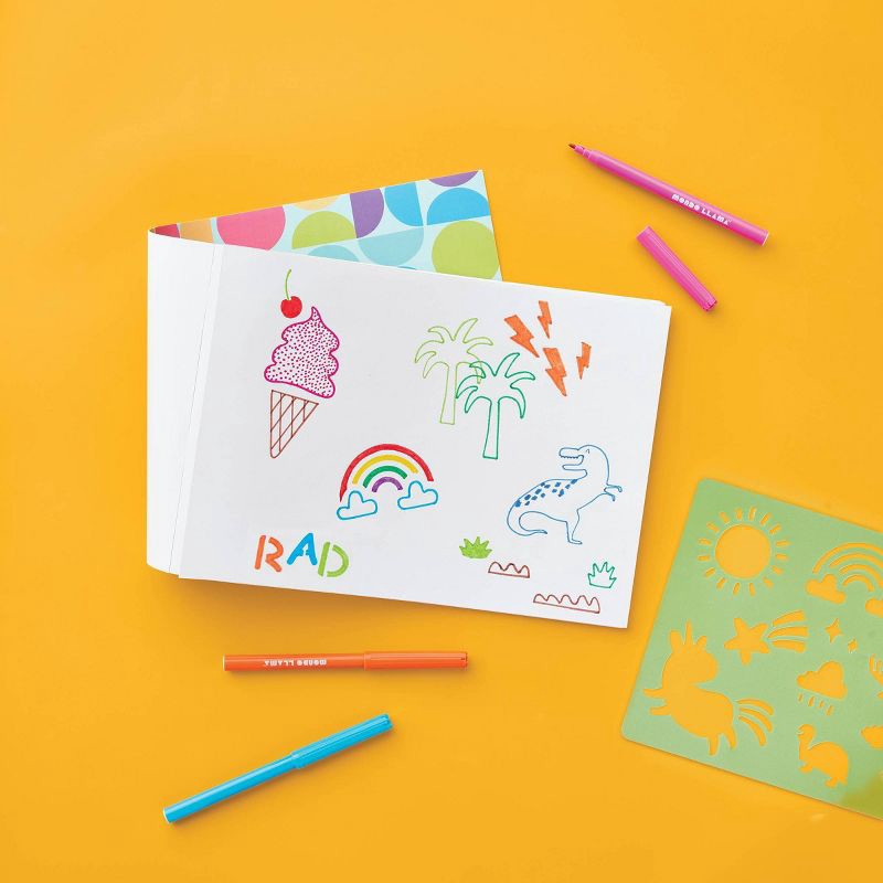 slide 6 of 6, 20pc Super Sketches Stencil Set - Mondo Llama™, 20 ct