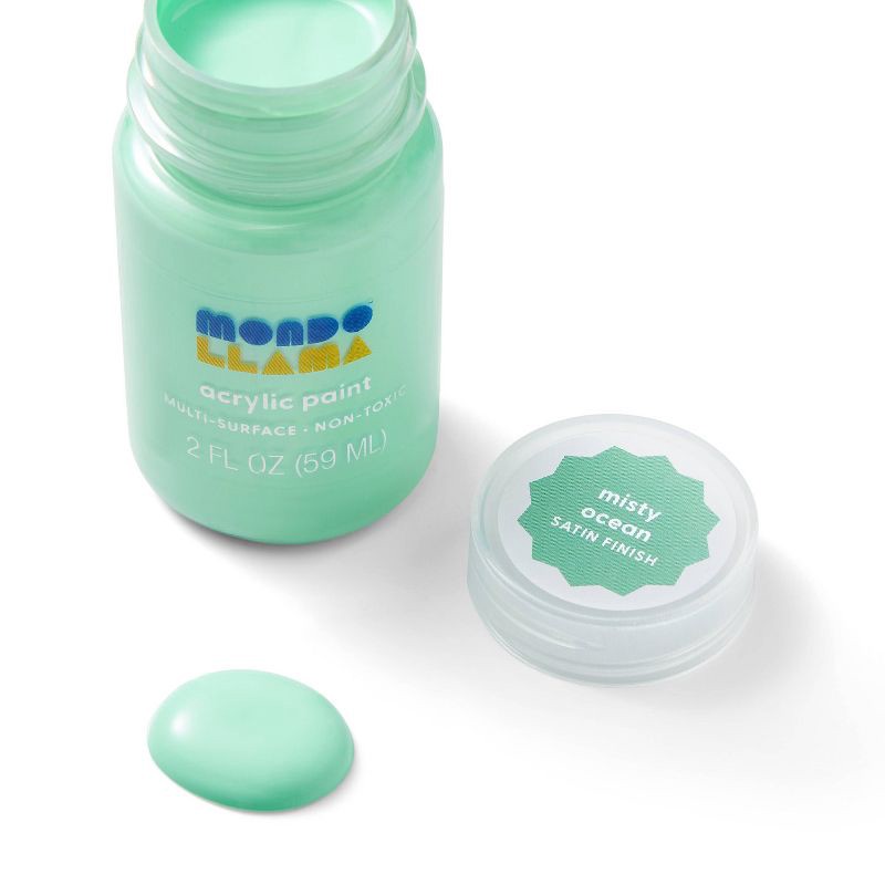 slide 2 of 3, 2 fl oz Satin Acrylic Paint Olive Green - Mondo Llama™: Multi-Surface, Non-Toxic, Water-Based Craft Paint, 2 fl oz