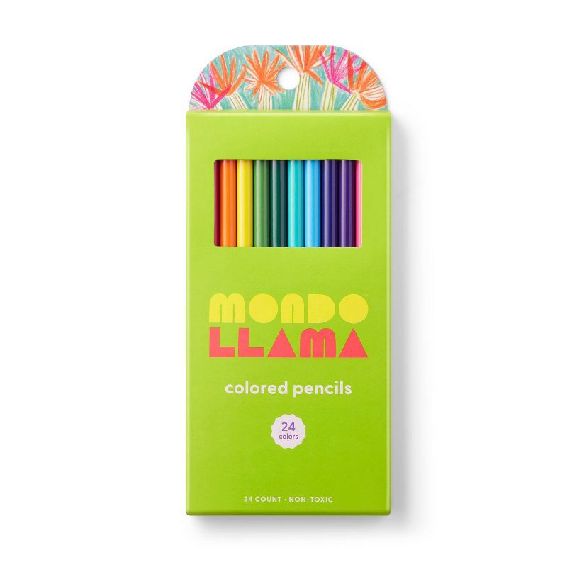 slide 1 of 5, 24ct Colored Pencils - Mondo Llama™, 24 ct