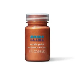 2 fl oz Metallic Acrylic Paint Copper - Mondo Llama™: Multi-Surface, Non-Toxic, Water-Based Craft Paint