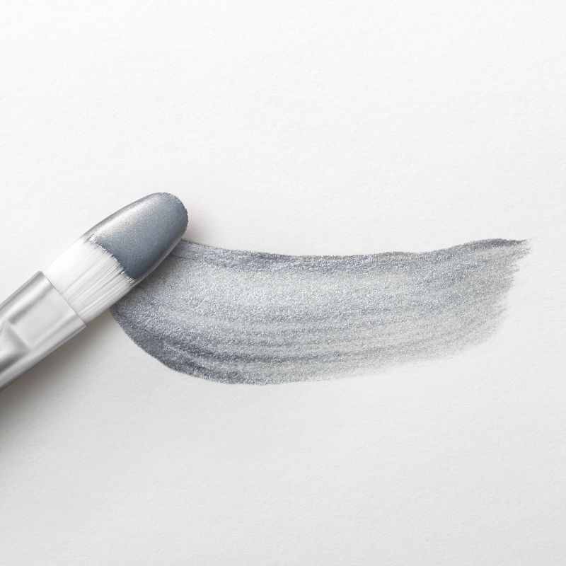 slide 3 of 3, 2 fl oz Metallic Acrylic Paint Light Silver - Mondo Llama™: Multi-Surface, Non-Toxic, Water-Based Craft Paint, 2 fl oz