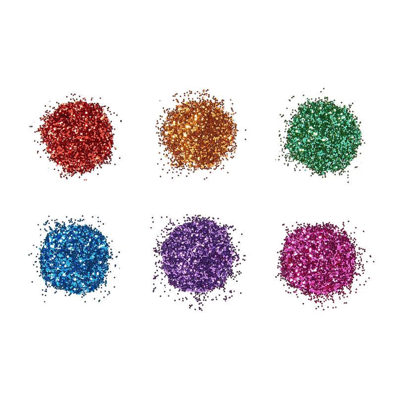 slide 2 of 4, 6ct Glitter Shaker Rainbow - Mondo Llama™: Multicolor Metallic Craft Embellishments, PET Material, Ages 6+, 6 ct