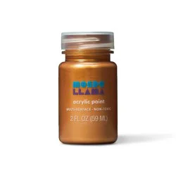 2 fl oz Metallic Acrylic Paint Dark Bronze - Mondo Llama™: Multi-Surface, Non-Toxic, Water-Based Craft Paint