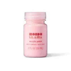 8 fl oz Satin Acrylic Paint Vibrant Pink - Mondo Llama™: Multi-Surface, Non-Toxic, Water-Based Craft Paint