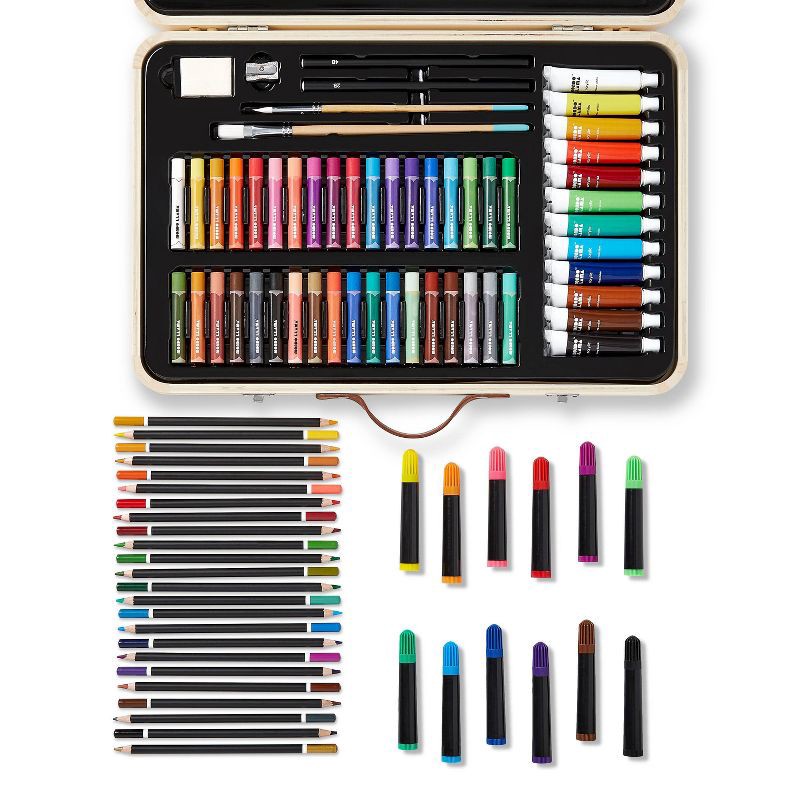 slide 2 of 5, 91pc Go Go Studio Mixed Media Art Set - Mondo Llama™: Drawing Kit with Paints & Oil Pastels for Adult Artists, 91 ct