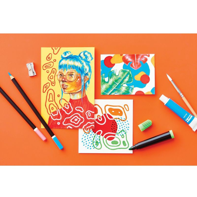 slide 5 of 5, 91pc Go Go Studio Mixed Media Art Set - Mondo Llama™: Drawing Kit with Paints & Oil Pastels for Adult Artists, 91 ct