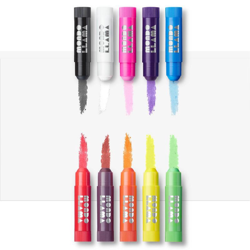 slide 4 of 5, 10ct Washable Tempera Paint Sticks - Mondo Llama™: Low-Odor, Water-Based, Craft Paint for Kids, Multicolor, Ages 6+, 10 ct