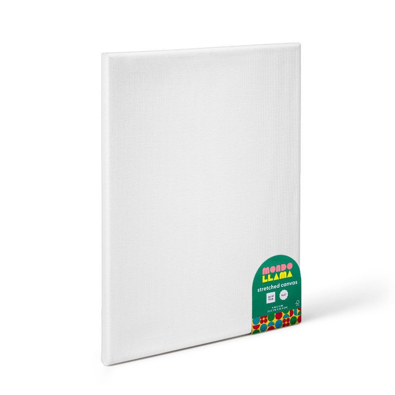 slide 1 of 3, 9"x12" Stretched Canvas White - Mondo Llama™: Art Canvases to Paint On, General Canvas Material, 1 ct