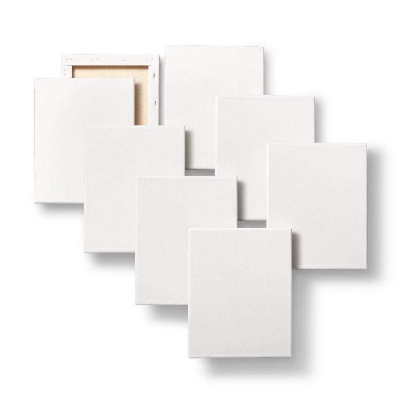 slide 2 of 3, 8pk 8"x10" Stretched Canvas White - Mondo Llama™, 8 ct