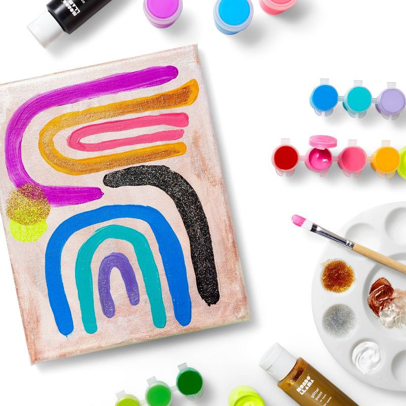 slide 3 of 3, 8pk 8"x10" Stretched Canvas White - Mondo Llama™, 8 ct