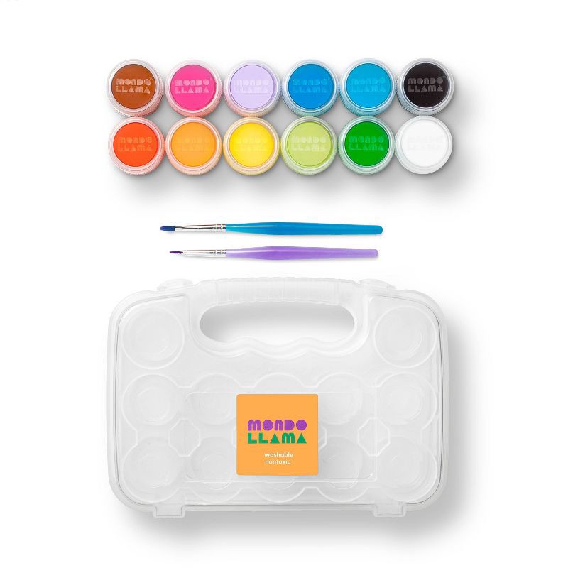 slide 2 of 5, 15pc Washable Tempera Paint Set in Plastic Tote - Mondo Llama™: Kids Craft Paint, Water-Based, Multicolor, All Ages, 15 ct
