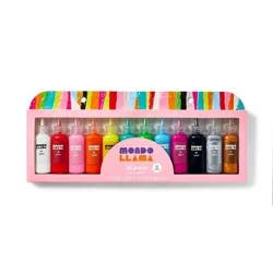 12ct 3D Multi-Surface Paints - Mondo Llama™: Non-Toxic Puff Paints, Water-Based Acrylic, Multicolor, Adult Use Only