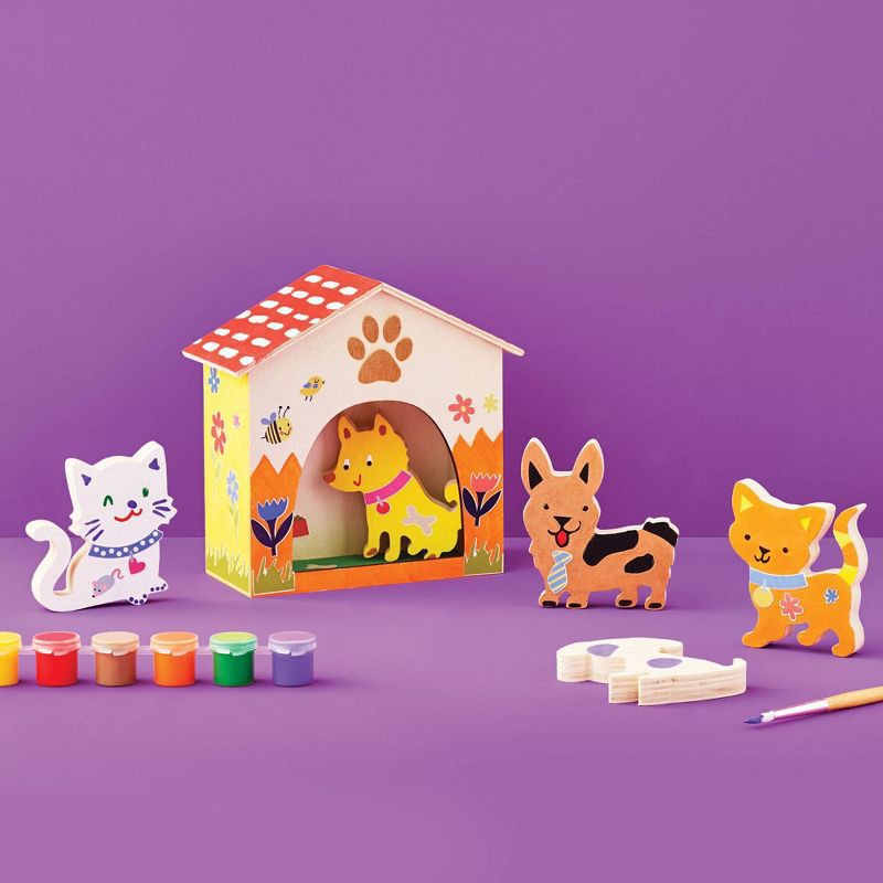 slide 5 of 6, Paint-Your-Own Wood Pets Kit - Mondo Llama™, 1 ct