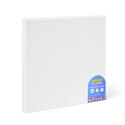 2pk 10"x10" Stretched Canvas White - Mondo Llama™: Art Canvases to Paint On, 1.26" Depth, Pack of 2