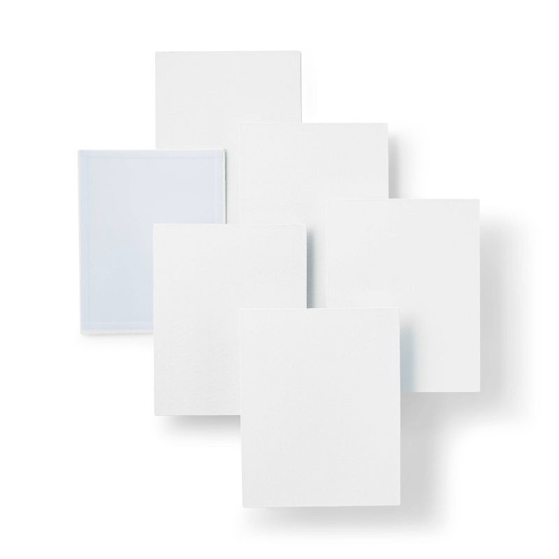 slide 2 of 3, 6pk 8"x10" Canvas Boards - Mondo Llama™: Art Canvases for Painting, White Paint Board, 1.5" Depth, 6 Count, 6 ct