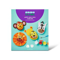Paint-Your-Own Rocks Kit Animal - Mondo Llama™: Rock Painting Faces & Animals, 31-Piece Craft Activity Set