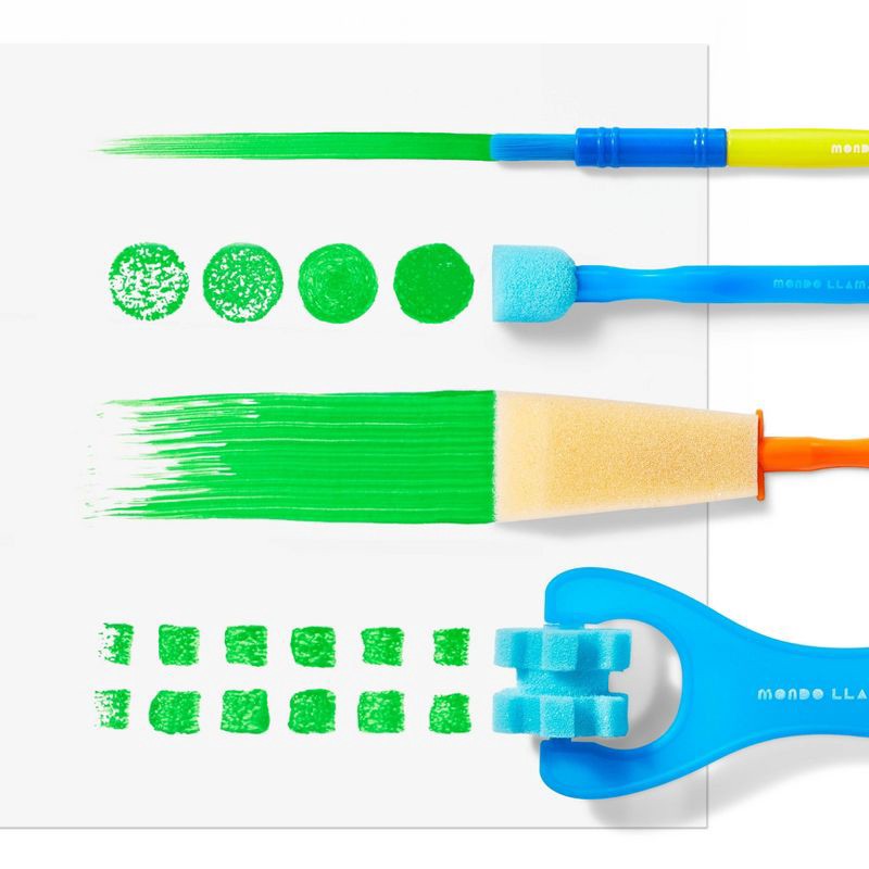 slide 3 of 3, 25pc Mixed Media Tools Set - Mondo Llama™: Artist Paint Brushes & Applicators, Nylon & Wood, Multicolor, 7" Length, 25 ct