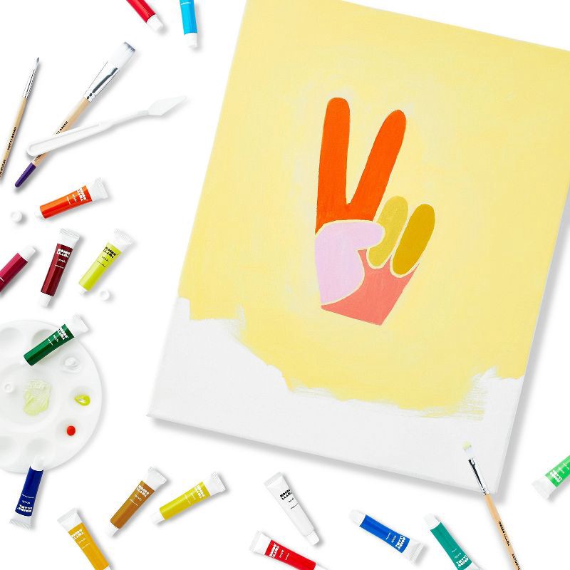 slide 3 of 3, 5pk 16"x20" Stretched Canvas Set - Mondo Llama™: Art Canvases for Painting, White, 0.63" Depth, 5 Pieces, 5 ct