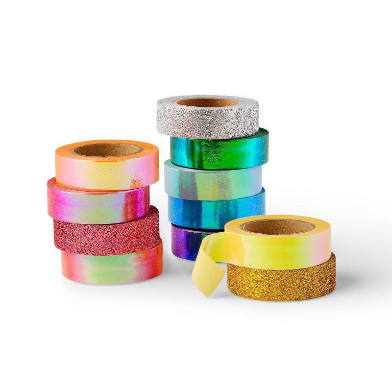 slide 2 of 3, 11pk Bright Glitter Washi Tape - Mondo Llama™, 11 ct