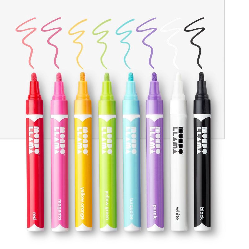 slide 4 of 5, 8ct Paint Markers Bullet Tip Classic Colors - Mondo Llama™, 8 ct