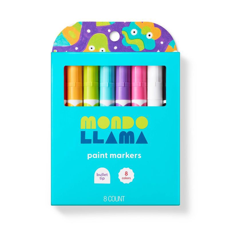 slide 1 of 5, 8ct Paint Markers Bullet Tip Classic Colors - Mondo Llama™, 8 ct