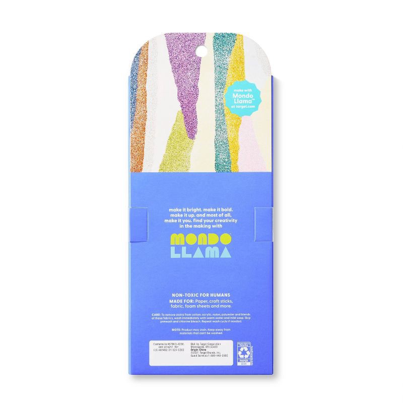 slide 3 of 5, 16ct Glitter Glue Pen Pack - Mondo Llama™: Multicolor Metallic Craft Embellishments, Art & Stationery, Ages 6+, 16 ct