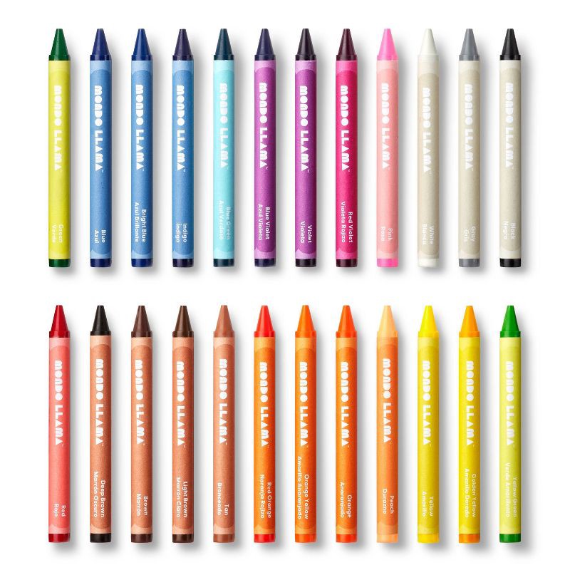 slide 2 of 5, 24ct Crayons Classic Colors - Mondo Llama™: School Supplies for Kids, Low-Odor, Multicolor, Ages 3+, 24 ct