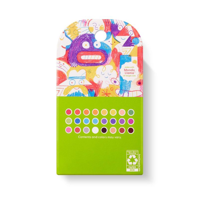 slide 3 of 5, 24ct Crayons Classic Colors - Mondo Llama™: School Supplies for Kids, Low-Odor, Multicolor, Ages 3+, 24 ct