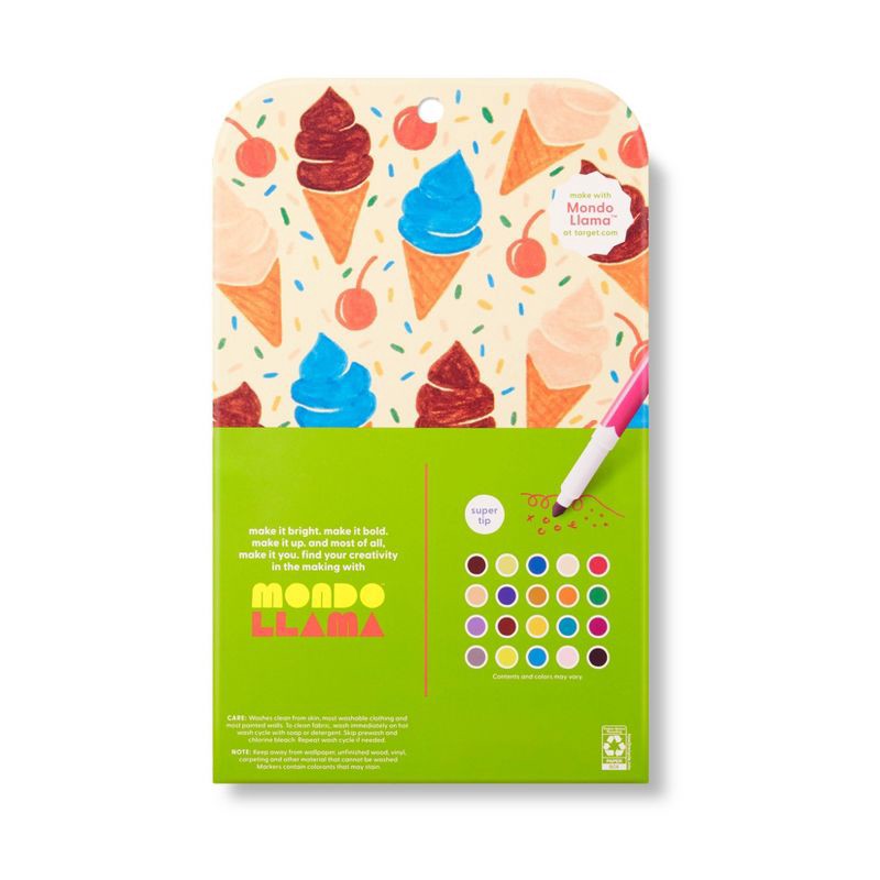 slide 3 of 5, 20ct Washable Markers Super Tip Classic Colors - Mondo Llama™, 20 ct