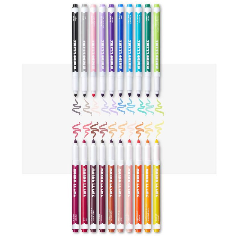 slide 4 of 5, 20ct Washable Markers Super Tip Classic Colors - Mondo Llama™, 20 ct