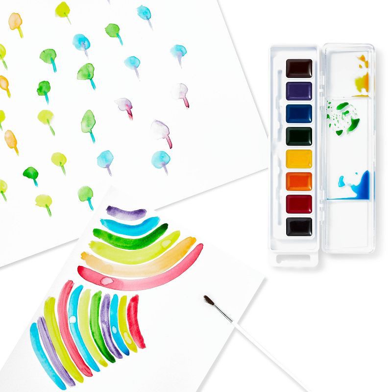 slide 4 of 5, 8ct Washable Watercolor Set - Mondo Llama™: Water-Based Acrylic Paints, Multicolor, Craft Paint for Ages 3+, 8 ct