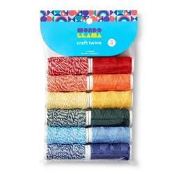 12ct Craft Twine - Mondo Llama™: Multicolor Cotton Yarn String, Thin Ribbon, 30ft Length, 12 Pack
