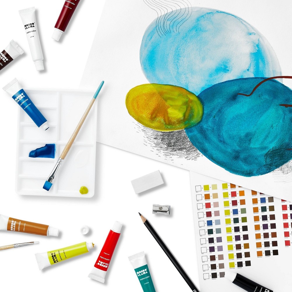 slide 4 of 7, Artist Watercolor Paint Set - Mondo Llama, 20 ct